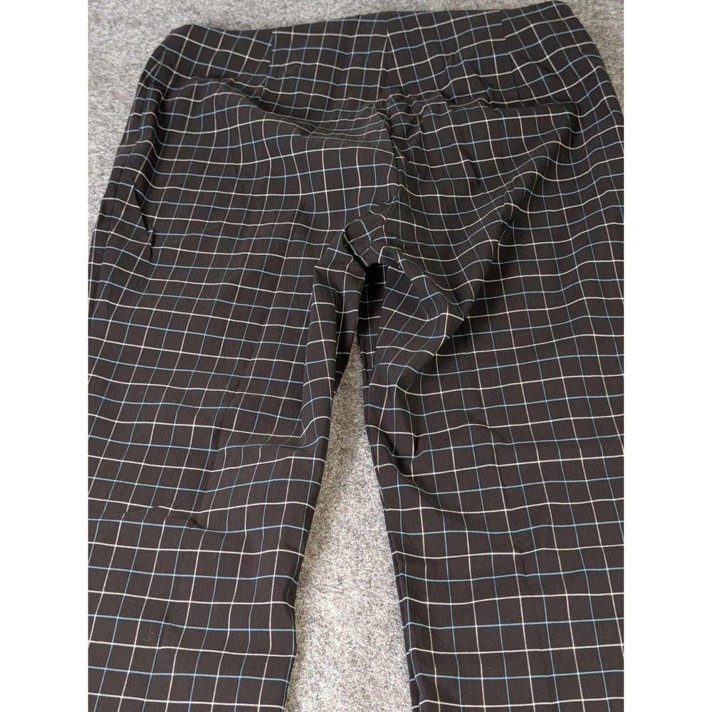 The Limited Stretch Black Windowpane Plaid Dress Pants Bootcut Trousers Size 8 - Picture 6 of 10